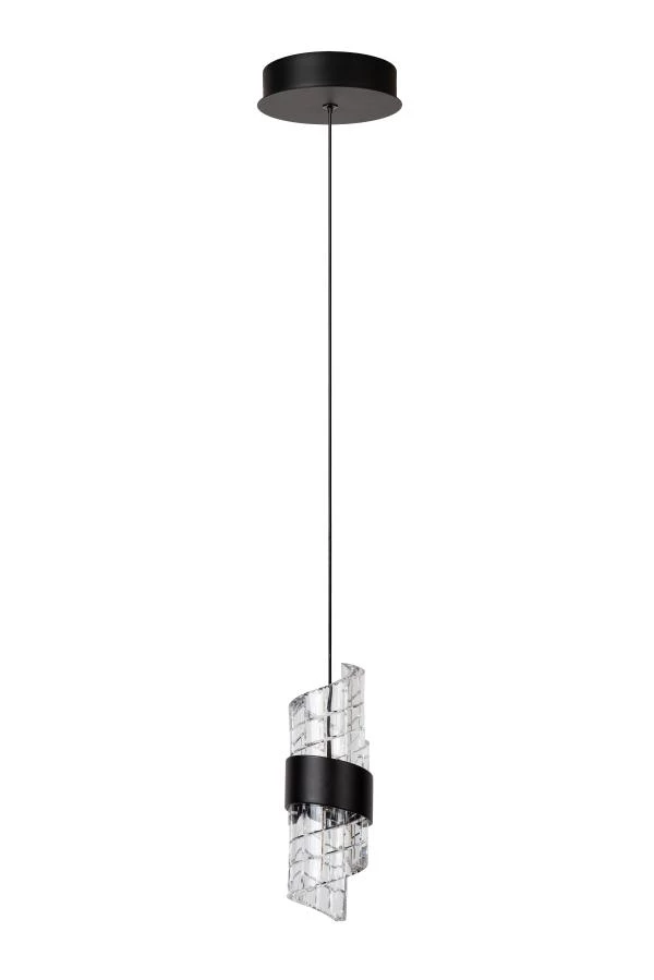 Lucide KLIGANDE - Hanglamp - Ø 13 cm - LED - 1x9W 2700K - Zwart - uitgezet